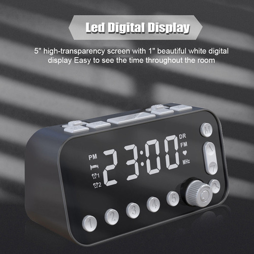 Com O Rádio-relógio Fm/dab Dual Usb Radio De Grande Volume