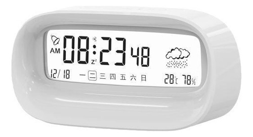 Reloj Digital Pared Pilas Despertador Con Termómetro Y Alert Color Blanco Reloj De Pared Reloj Decorativo Pared