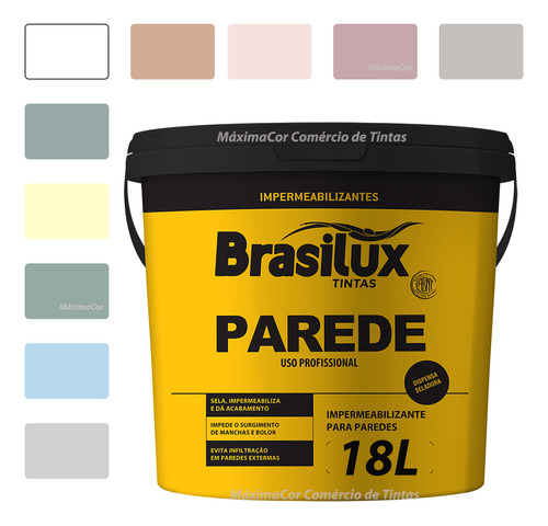 Tinta Impermeável Fundo E Acabamento Brasiflex Parede 18l