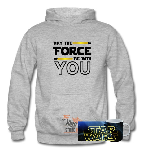 Poleron + Taza, Star Wars, May The Force Be With You, Serie, Xxxl / Kingstore10