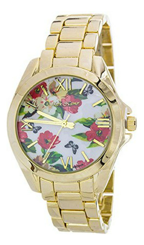 Reloj De Ra - Reloj De Ra - Women's Floral Print Crystal Fas