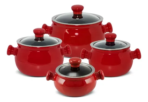 Jogo De Panelas De Cerâmica Premiere 4 Pcs Pomodoro J641646