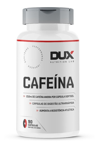 Cafeína Pote 90 Cápsulas - 200mg - Dux Nutrition