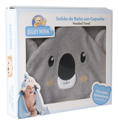 Toalla De Bebé Baby Mink Salida De Baño Con Capucha Bordado