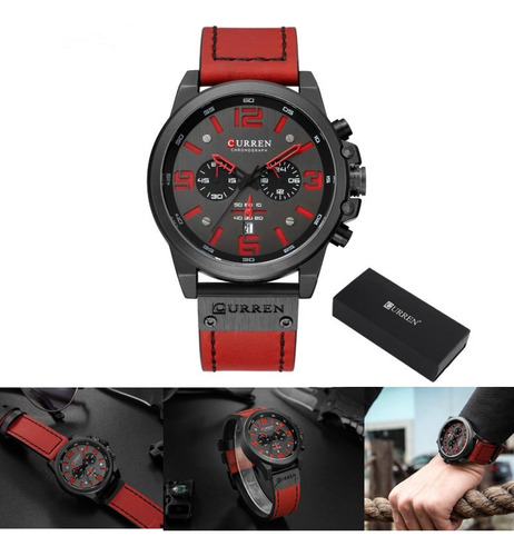 Reloj Deportivo Para Hombre Curren 8314 Con Correa De Cuero