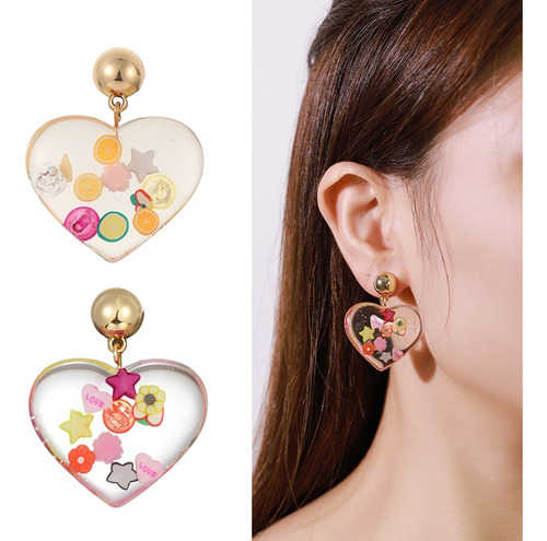 Aretes Mujer Dulces Frutas Tropicales Largos Joyería Regalo