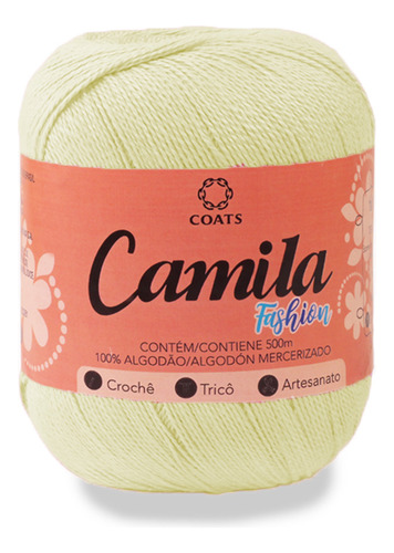 Linha Camila Fashion Coats 500m 150g Tex 300 - 100% Algodão Cor 0385 - Amarelo