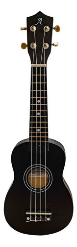 Ukulele Soprano Black Andaluz Preto Fosco Uks-01 Bk