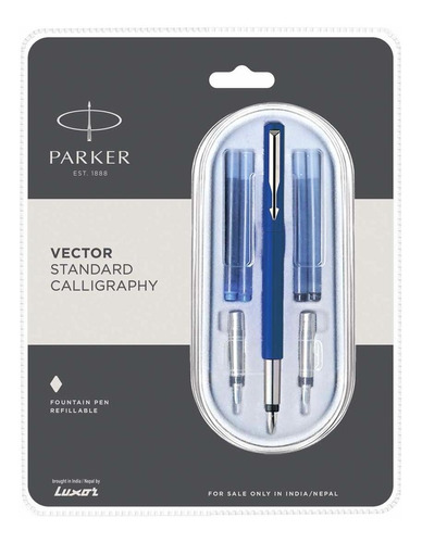 Parker Vector Standard Caligrafia Ct Pluma Grafica Azul