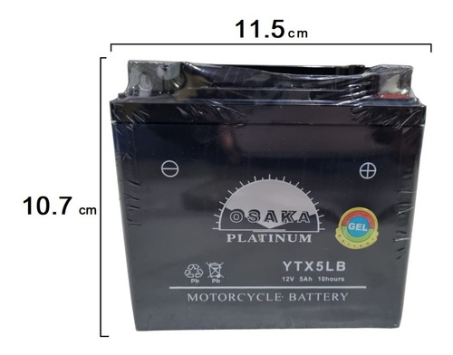 Imagen 2 de 4 de Bateria Ytx5l Bs Gel Cg 150 Titan Biz 125 Xr 125 Gaona Motos