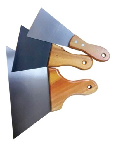 Espatula Pintor Flexible Fleje Inox Mango Madera 40mm