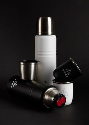 Imagen 8 de 10 de Mate Kyma Negro Acero Inoxidable Térmico - Incluye Bombilla