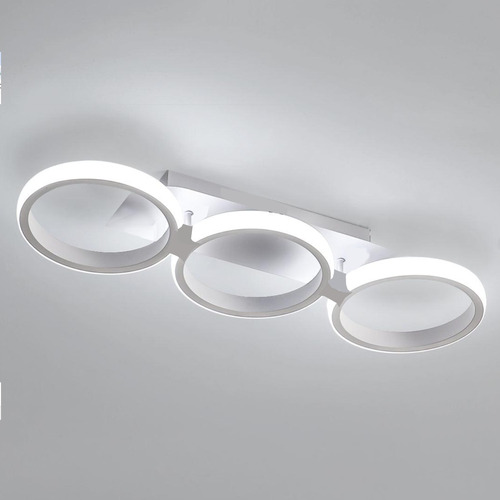 Plafon Circular De 3 Anillos Led 60w Moderno Puraluz 