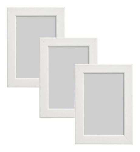 3 Marcos Plastico Blanco Para Fotografia 4x6 10x15cm Clasico