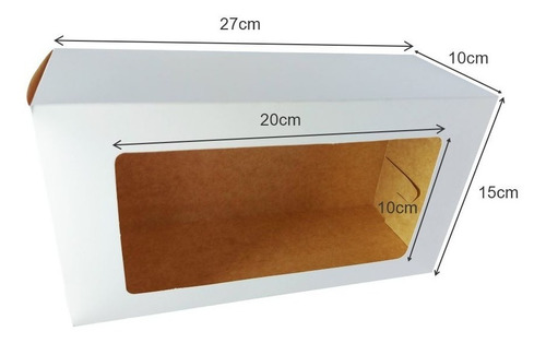 Caja Para Set Matero Mat3 Con Ventana X 10u Blanco Madera