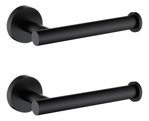 Soporte Para Papel Higiénico Inoxidable Negro Redondo (2 Uni