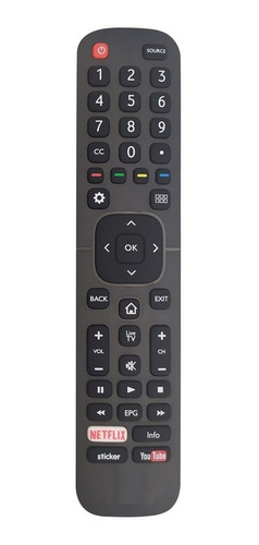 Imagen 1 de 2 de Control Remoto Para Smart Tv Admiral Hisense Noblex Pioneer