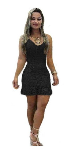 Vestido Feminino Renda Festa Madrinha Curto Saia Sino Sereia