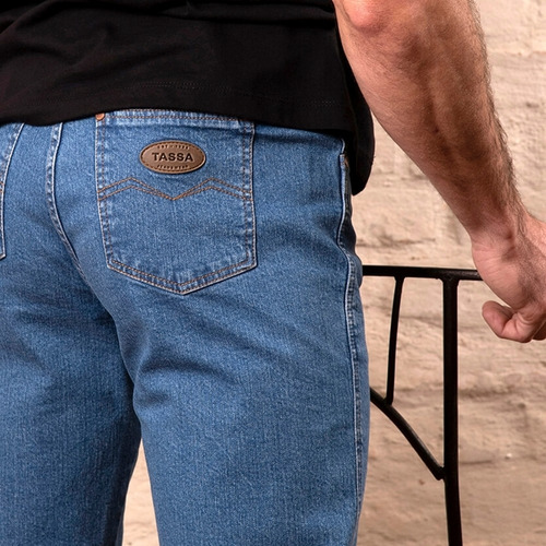 Calça Tassa Masculina Jeans Cowboy Medium Wash 82% Algodão