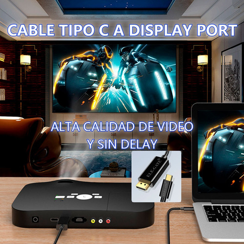 Cable Usb Tipo-c A Displayport 4k De 1.8m Premium Conversor