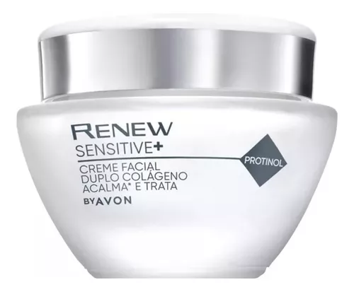 Renew Sensitive + Creme Facial Duplo Colágeno 50g Avon