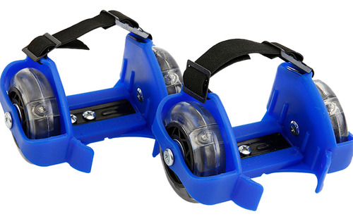 1 Par De Patines Ajustables Ligeros Con Tacón De Rueda Para