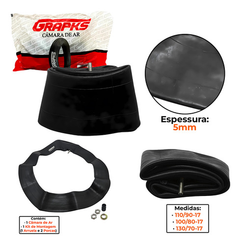 Kit Pneu Camara 90-90-19 + 110-90-17 Viper Maggion + Grapks