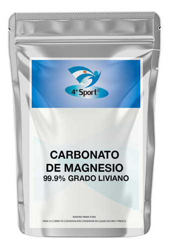 Carbonato De Magnesio Puro Usp 500 Gr Liviano 4+ Sabor característico