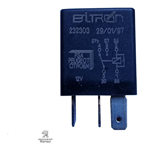 Rele Multifuncion 12v 25 Amp 5 Patas Original Peugeot 106