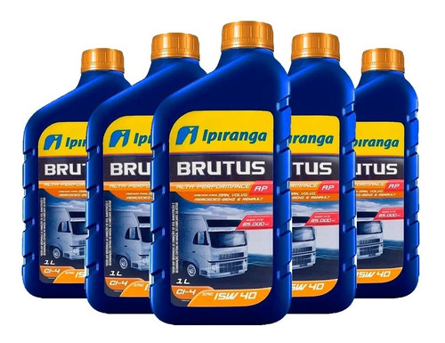 5 Óleo Mineral Ipiranga Brutus Alta Performance 15w40 Ci-4