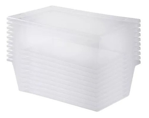 Pack De 10 Caja Wenco Transparente Mybox De 6 Lts 34x21x11 