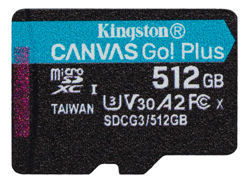 Memoria Flash Canvas Go! Plus 512 Gb Microsd Uhs-i Clase 10