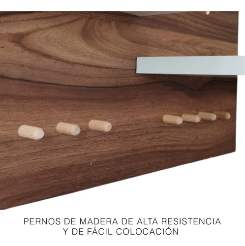 Porta Llaves Y Organizador Armable Para Pared Nogal.2066