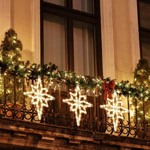 Lámpara Con Forma De Lámpara Navideña Para Ventana, Estrella