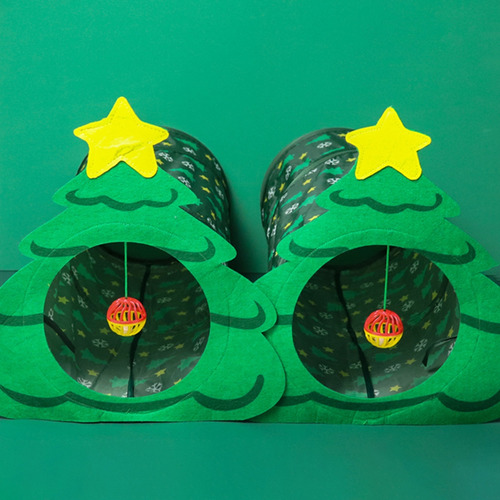 (b) Túnel Para Gatos Con Bastones Playtube, Árbol De Navidad