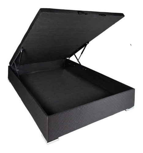 Imagen 4 de 9 de Sommier Cama Baúl 2 Plazas + Colchón Resortes Pocket 120 Kg