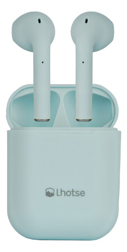 Fone de ouvido in-ear sem fio Lhotse Bluetooth RM12 azul-celeste