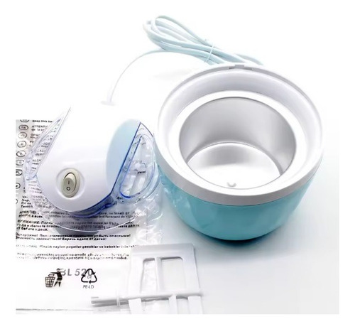 Mini Máquina De Sorvete Elétrica Caseira Automática 110/220v Cor Azul-celeste Frequência 60 Hz 127/220v