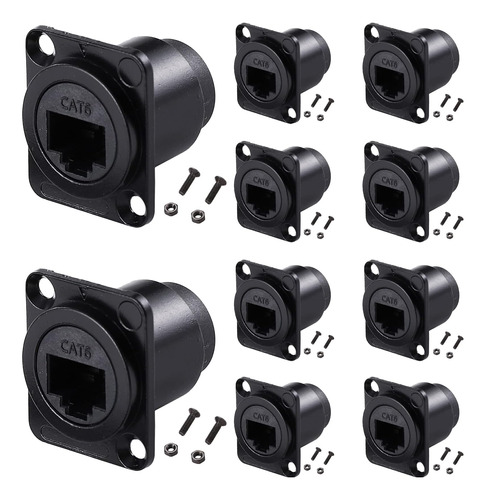 Penglin 10pcs Acoplador Rj45 Tipo D, Conector De Montaje En 