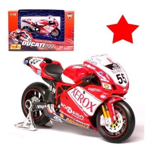 Miniatura Ducati 999 Regis Laconi 55 - 2005 Maisto 1/18 Rara