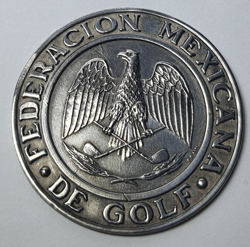 Medalla De La Federacion Mexicana De Golf En Plata Aguila
