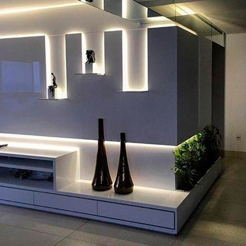 Fita Led Silicone Colante Prova Dágua Sanca Branco Frio Luz Branco-frio