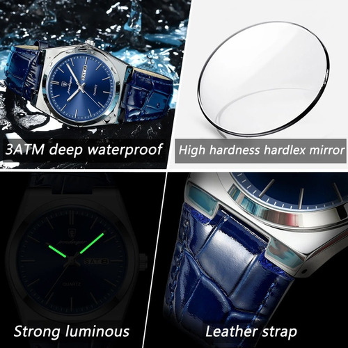 Reloj Poedagar Calendar Luminous A Prueba De Agua