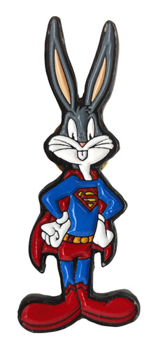 Broche Pin Metálico Superman Bugs Bunny Aniversario 100wb