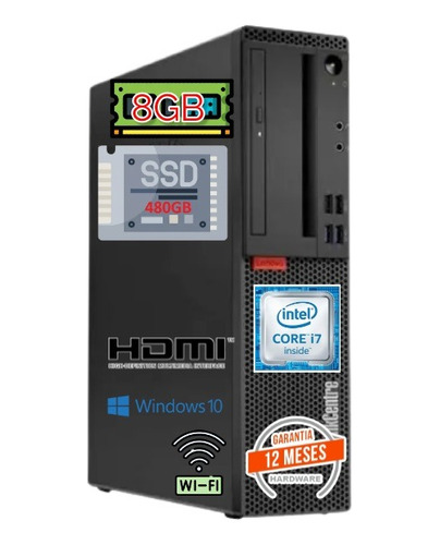 Pc Lenovo I7-6ta 8gbmram 480gbssd Factura 12 Meses Garantia (Reacondicionado)