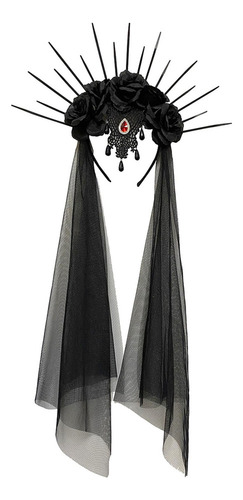 T Diadema Con Velo De Halloween Para Puesta En Escena, Y