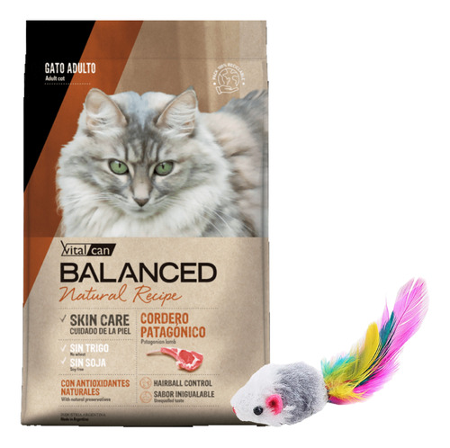 Alimento Gato Adulto Balanced Natural Recipe Cordero 3 Kg