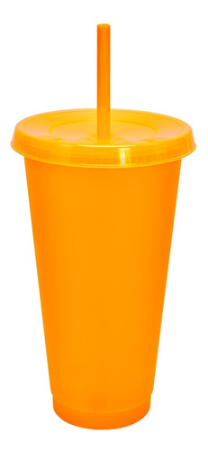 Vaso De Plástico Con Tapa Y Popote 800 Ml Paquete 50 Pz