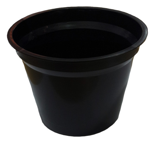 Vaso Plástico Para Jardinagem Preto N. 02 - Gibafer