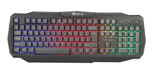 Imagen 3 de 6 de Kit de teclado y mouse gamer Xtrike Me CM-406 Inglés US de color negro